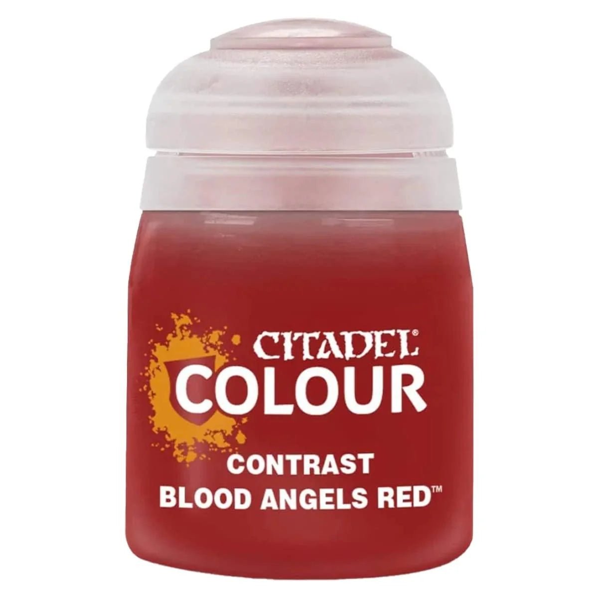  Citadel Colour Contrast Blood Angels Red paint jar on a white background
