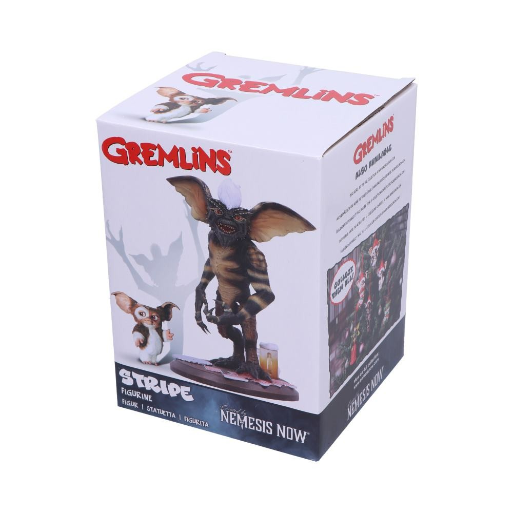 Gremlins Stripe figurine packaging by Nemesis Now on a white background