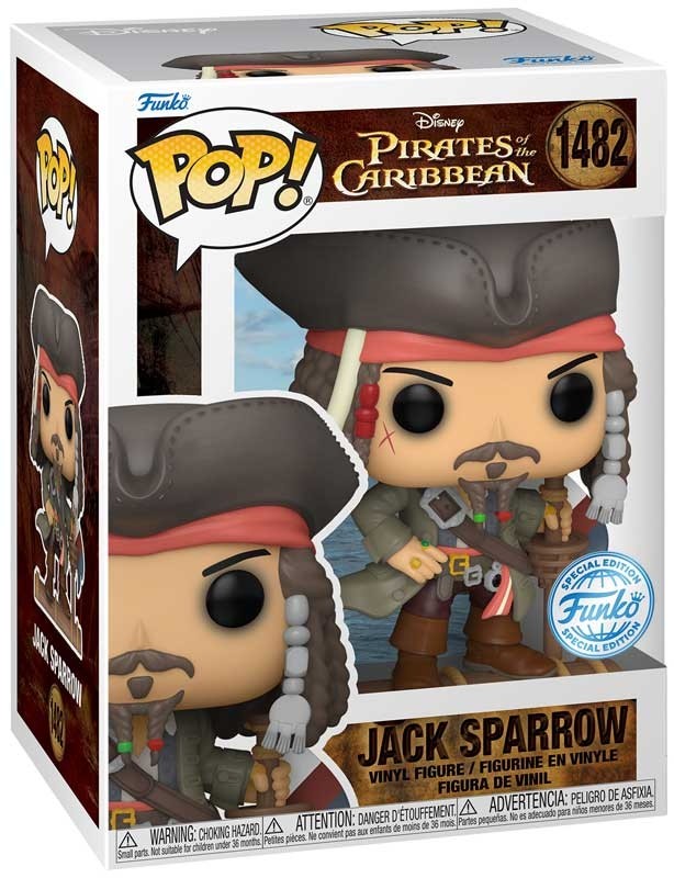 Funko Pop! Jack Sparrow figure packaging from Pirates of the Caribbean