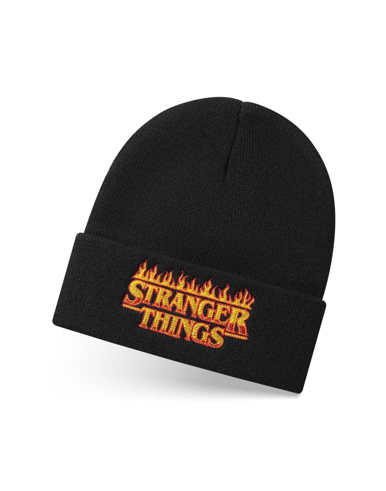 Stranger Things Unisex Black Logo Beanie Hat (One Size) - KOOLTHINGS