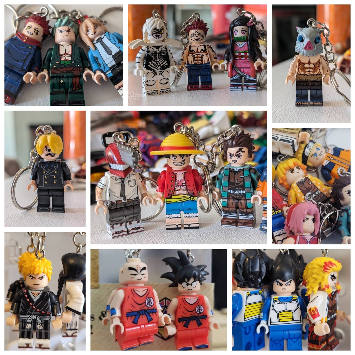 Anime and Manga Inspired Minifigure Keychains - KOOLTHINGS