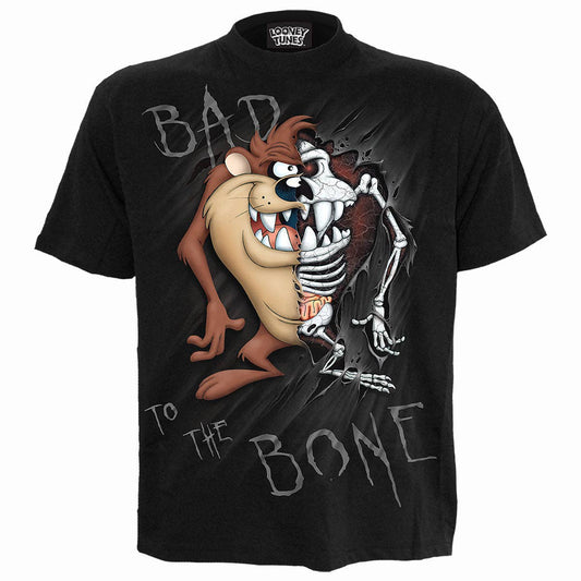 TAZ - BAD 2 D BONE - Front Print T-Shirt Black - KOOLTHINGS