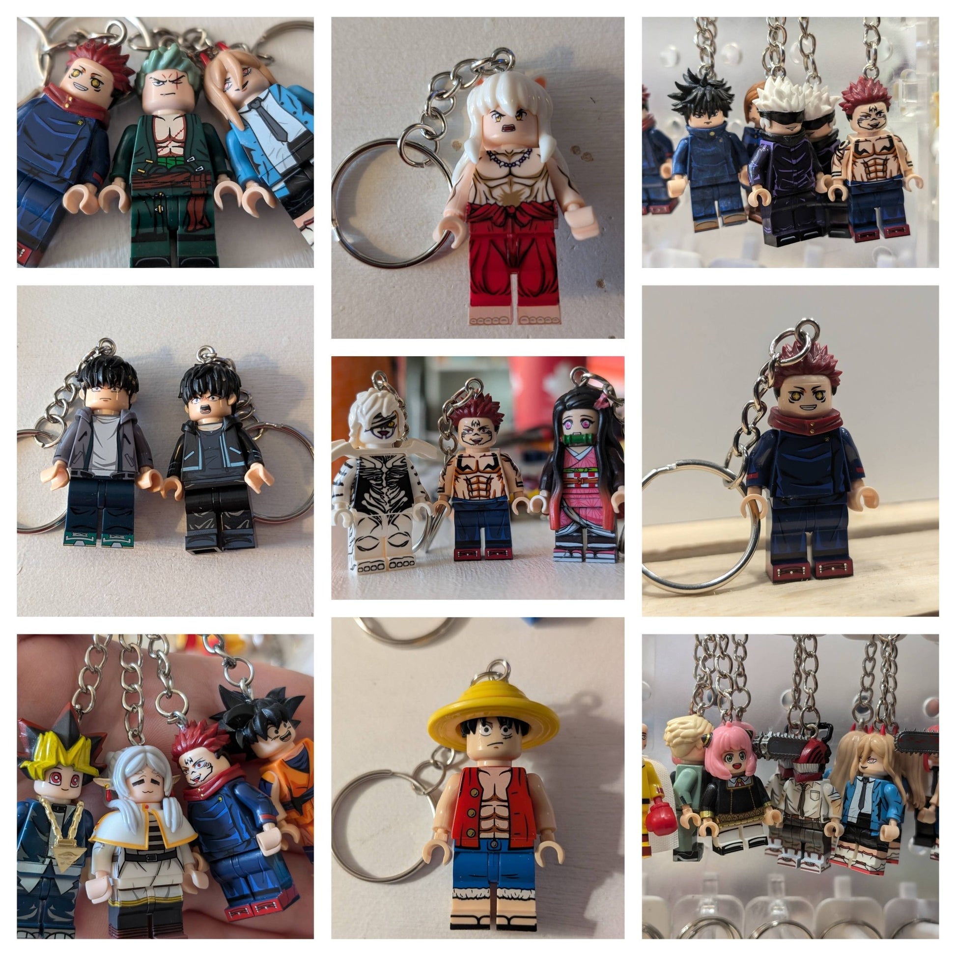 Anime and Manga Inspired Minifigure Keychains - KOOLTHINGS