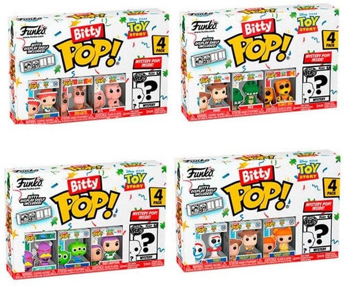 Bitty POP! Toy Story - Woody 4PK - Woody, Rex, Slinky Dog and - KOOLTHINGS