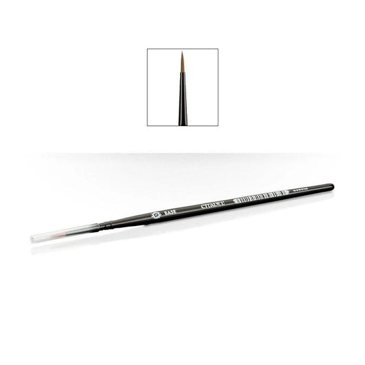 Art brush with close-up inset on a white background