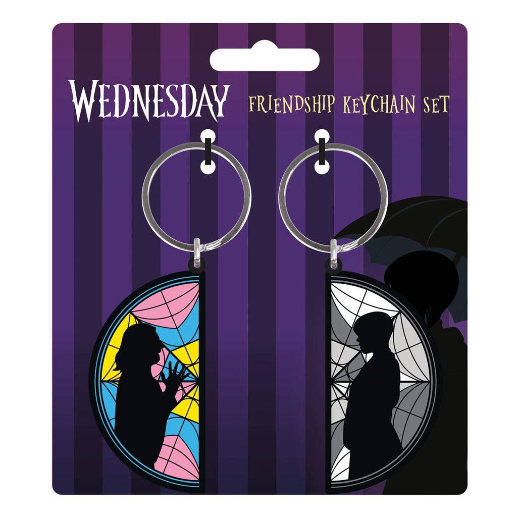 Wednesday (Wednesday Enid Window) Pvc Keychain (2 Pack) - KOOLTHINGS