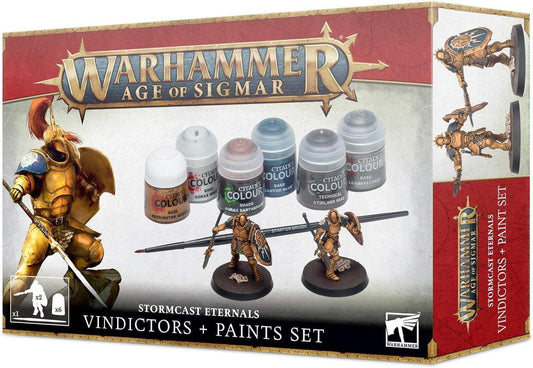 Warhammer Age of Sigmar Stormcast Eternals Vindicators + Paints Set packaging