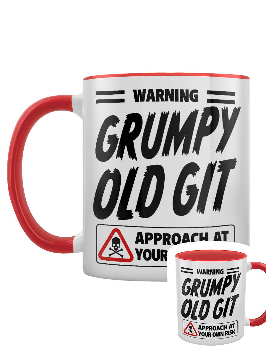 Warning Grumpy Old Git Red Inner 2 - Tone Mug - KOOLTHINGS