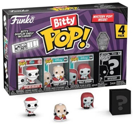 Funko Bitty Pop! packaging with four figures and a mystery figure included.