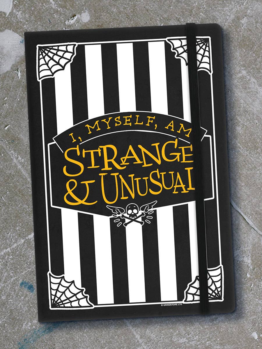 I, Myself, Am Strange & Unusual Black A5 Hard Cover Notebook - KOOLTHINGS