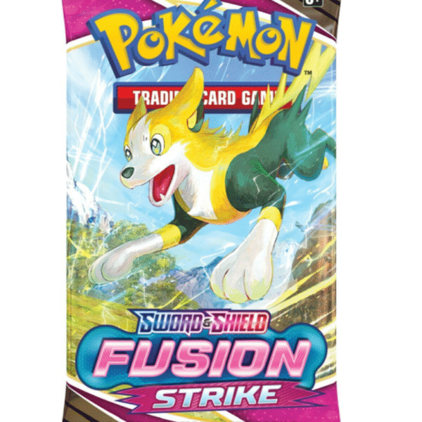 Pokémon trading card game pack featuring a Pokémon with a colorful background