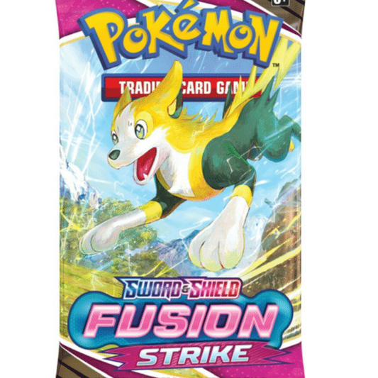 Pokémon trading card game pack featuring a Pokémon with a colorful background