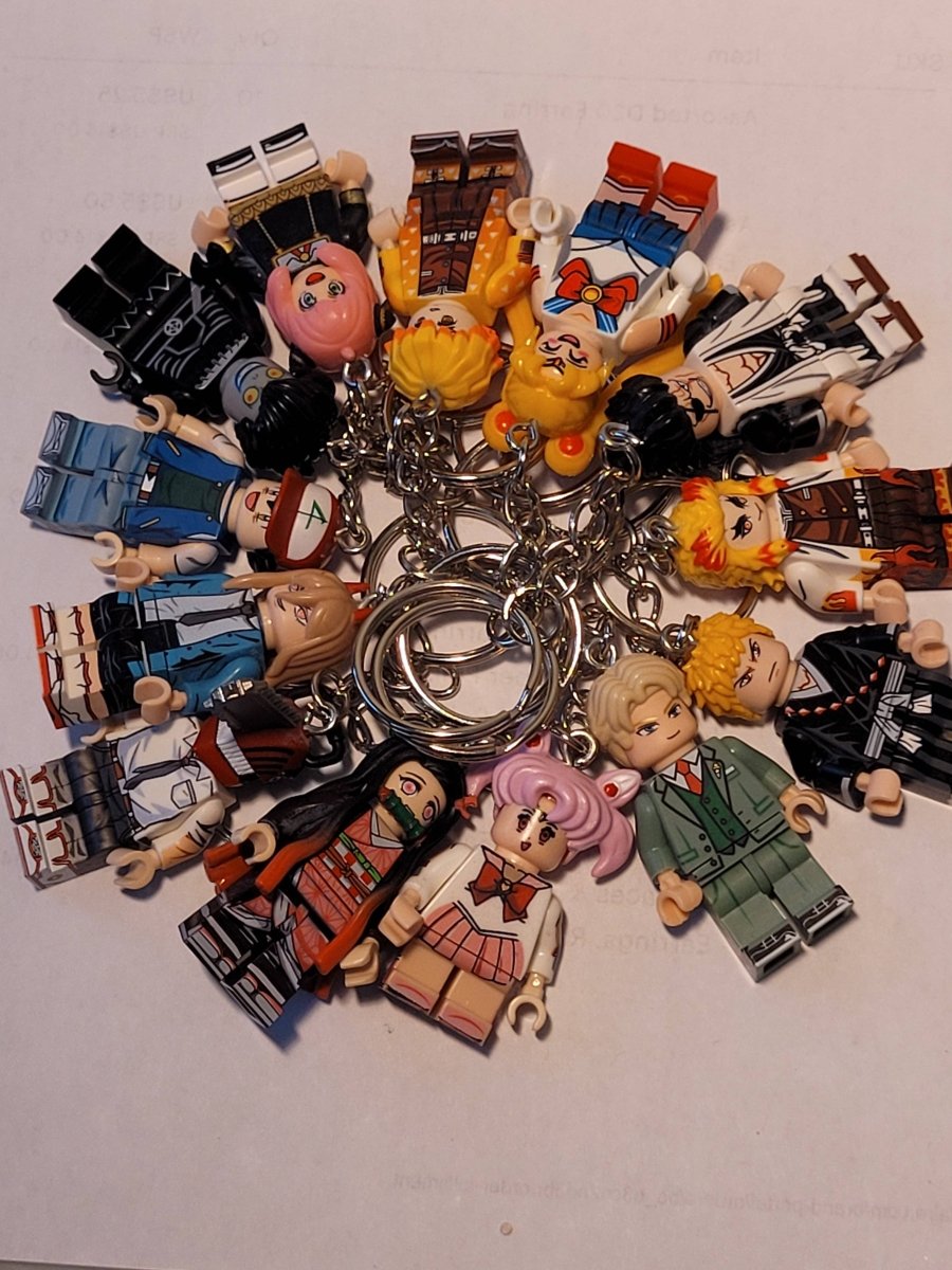 Anime and Manga Inspired Minifigure Keychains - KOOLTHINGS