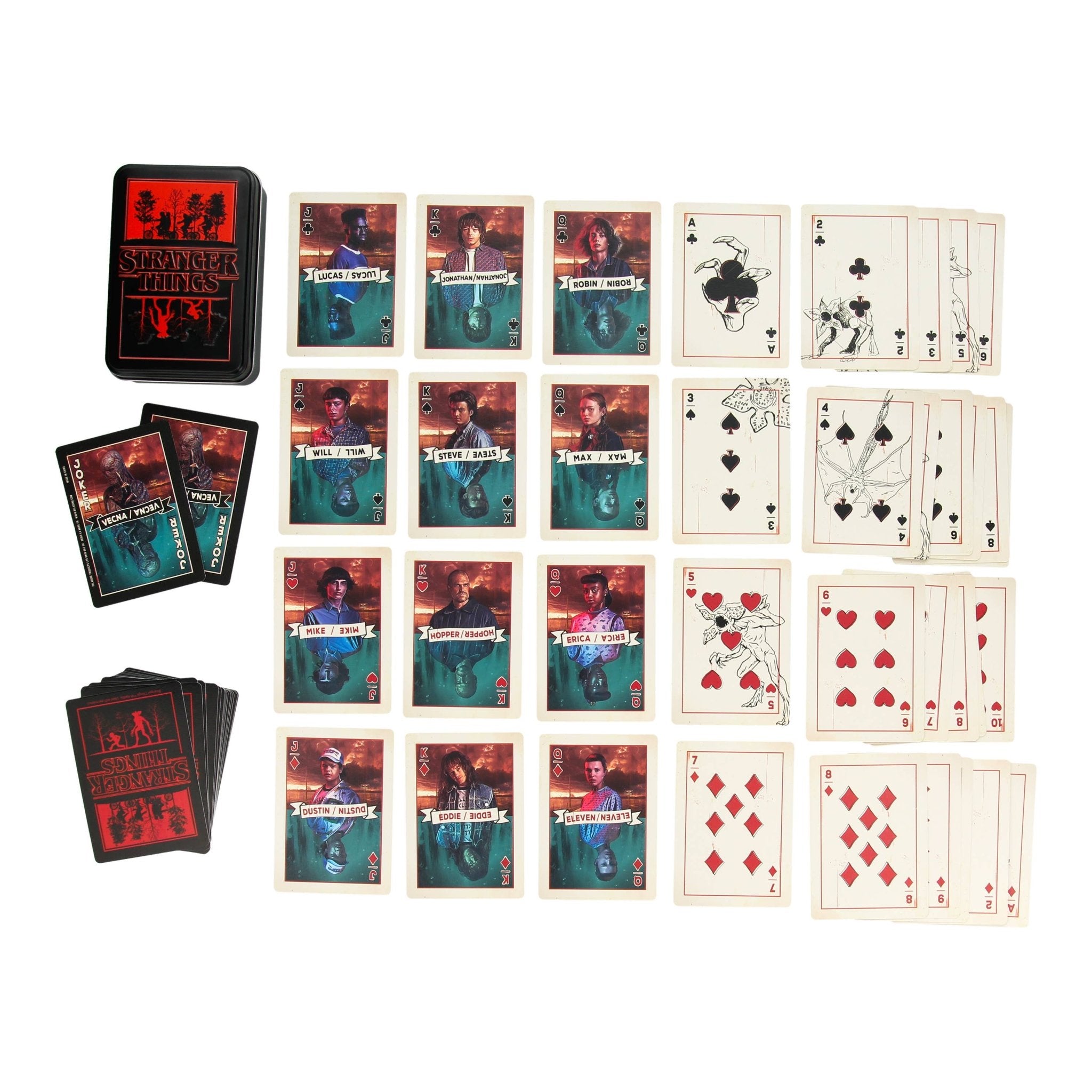 Stranger Things 5 Playing Cards in a Tin – KOOLTHINGS