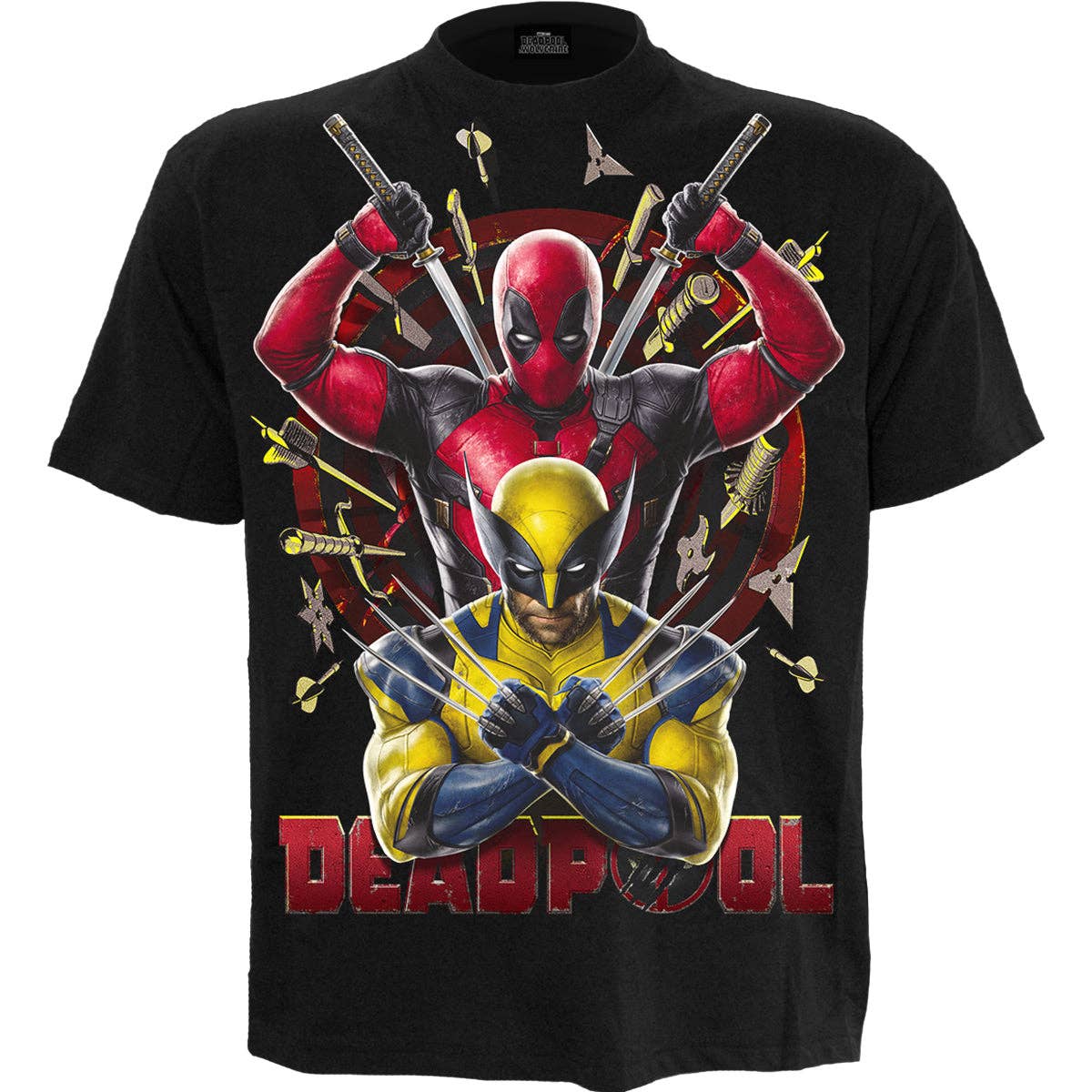 DEADPOOL - WOLVERINE BULLSEYE - T-Shirt Black - KOOLTHINGS