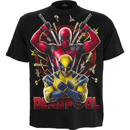 DEADPOOL - WOLVERINE BULLSEYE - T-Shirt Black - KOOLTHINGS