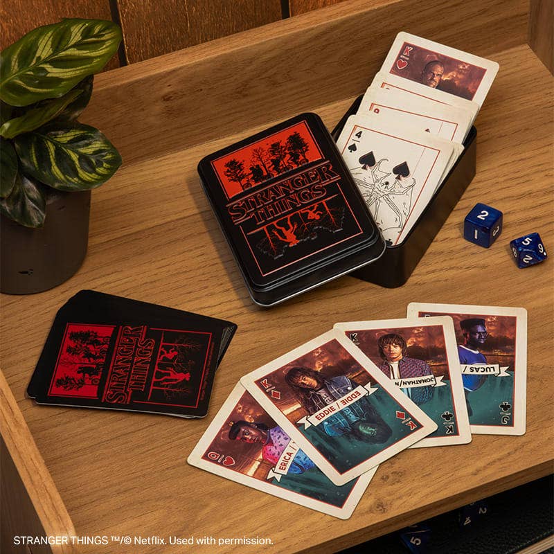 Stranger Things 5 Playing Cards in a Tin