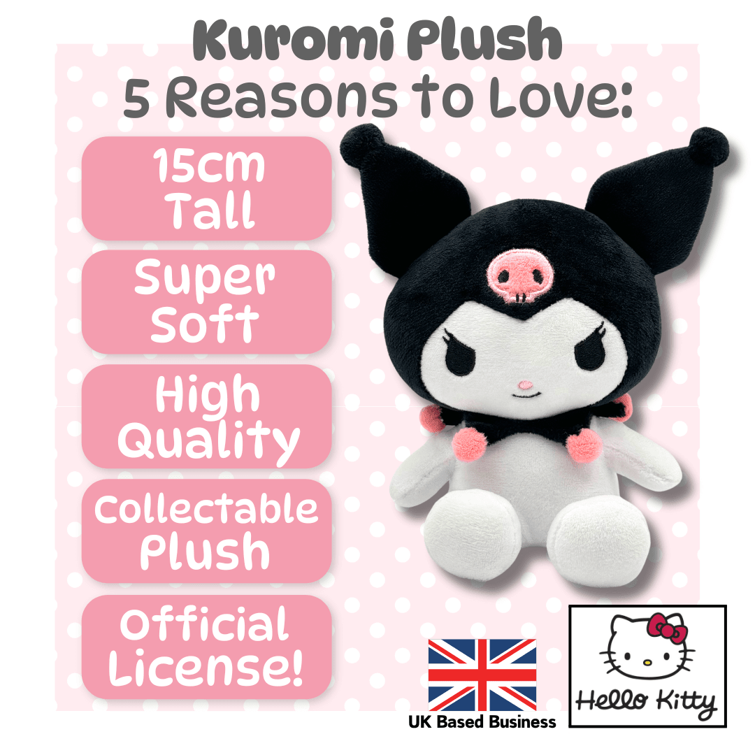 15cm Mini Plush Sitting - Kuromi - KOOLTHINGS