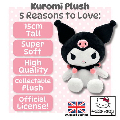 15cm Mini Plush Sitting - Kuromi - KOOLTHINGS