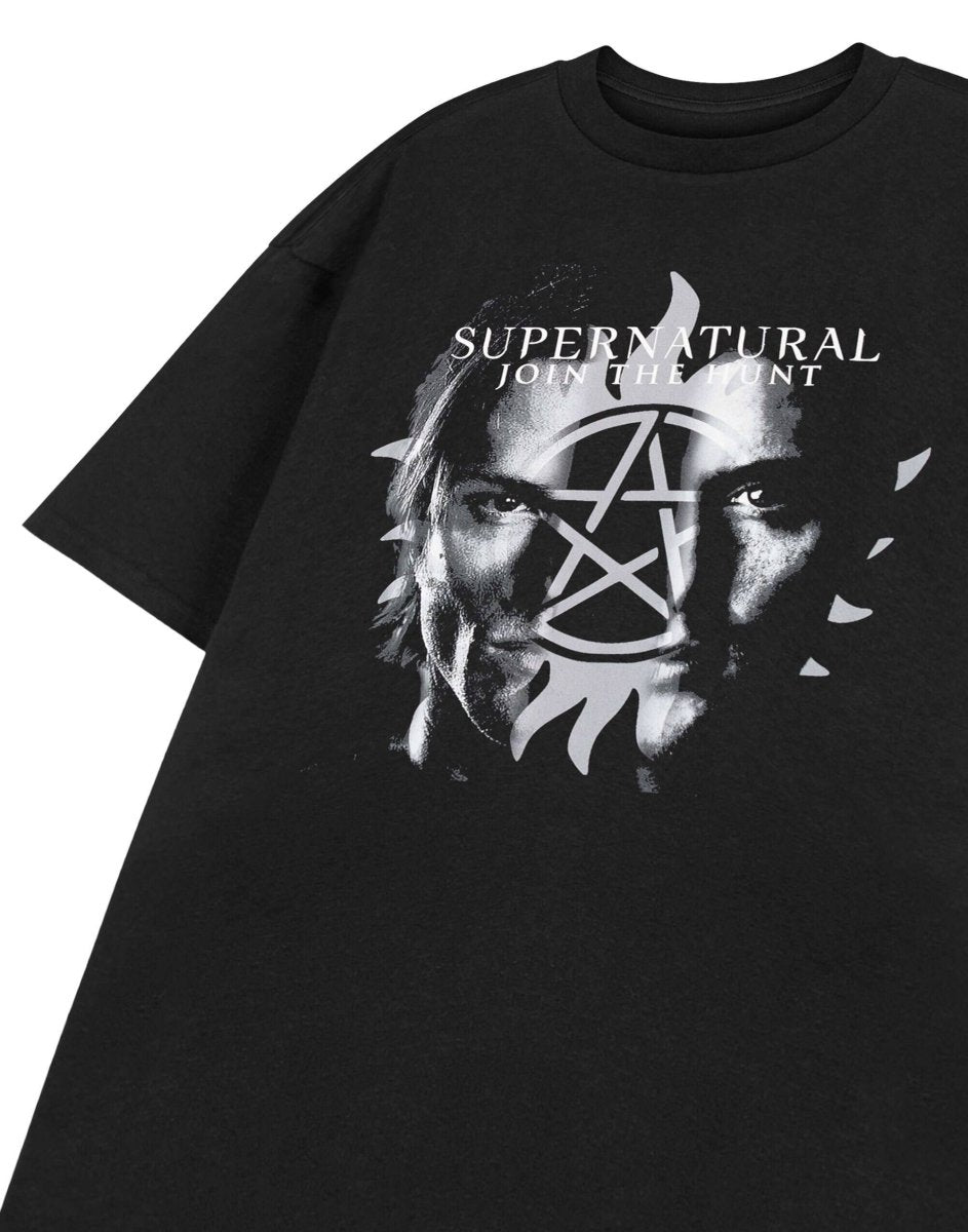 Supernatural Mens Black Join The Hunt Short Sleeved T-Shirt - KOOLTHINGS