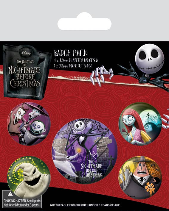 Nightmare Before Christmas (Characters) Badge Pack - KOOLTHINGS