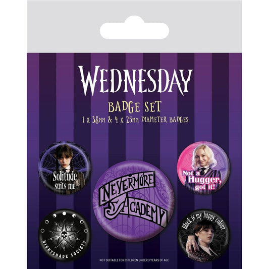 Wednesday (Nevermore) Badge Pack - KOOLTHINGS