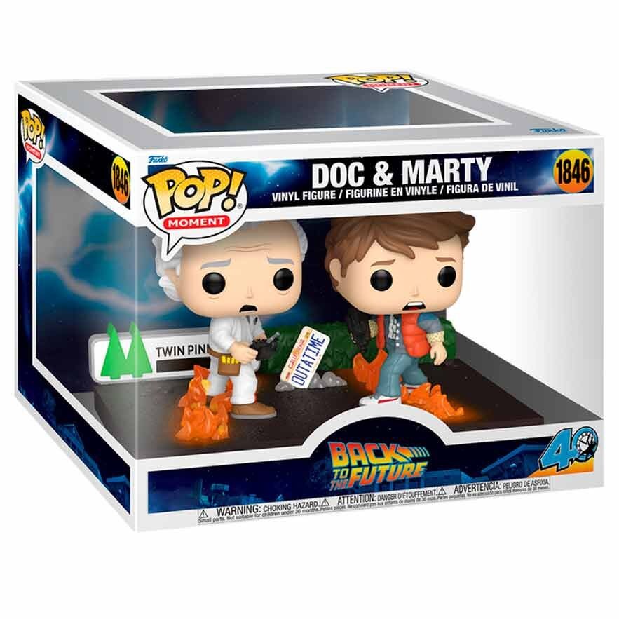 Funko Pop! packaging featuring Doc and Marty from Back to the Future
