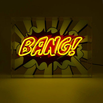 'Bang!' Large Glass Neon Sign - KOOLTHINGS