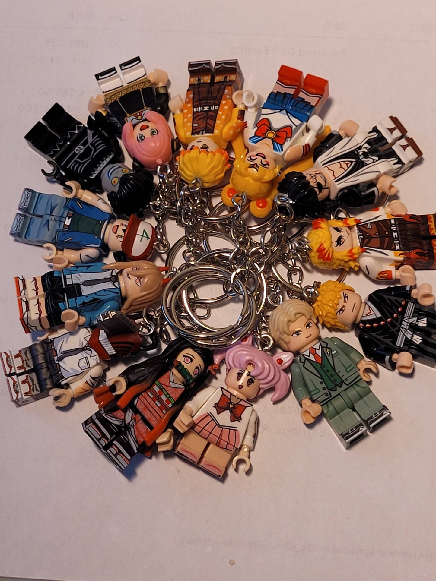 Anime and Manga Inspired Minifigure Keychains - KOOLTHINGS