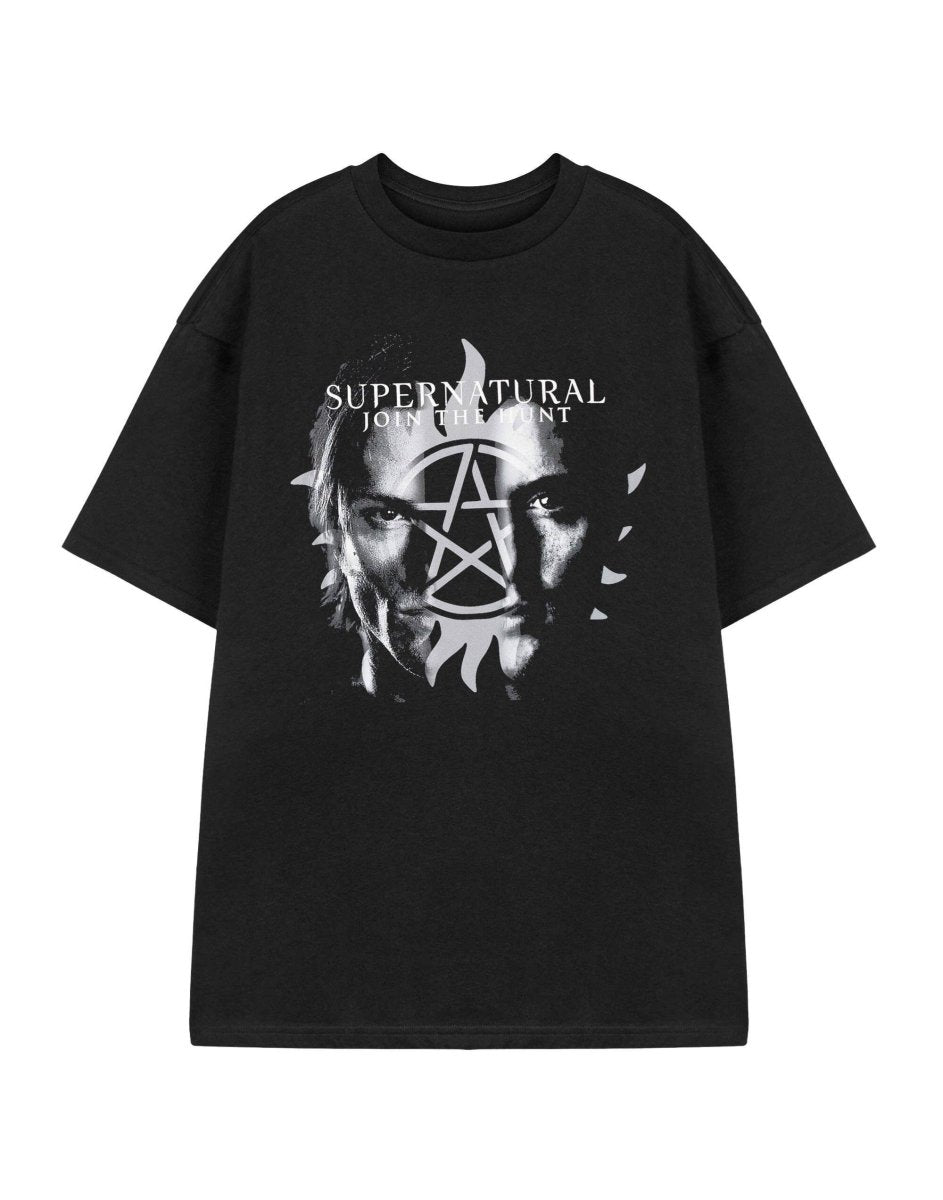 Supernatural Mens Black Join The Hunt Short Sleeved T-Shirt - KOOLTHINGS
