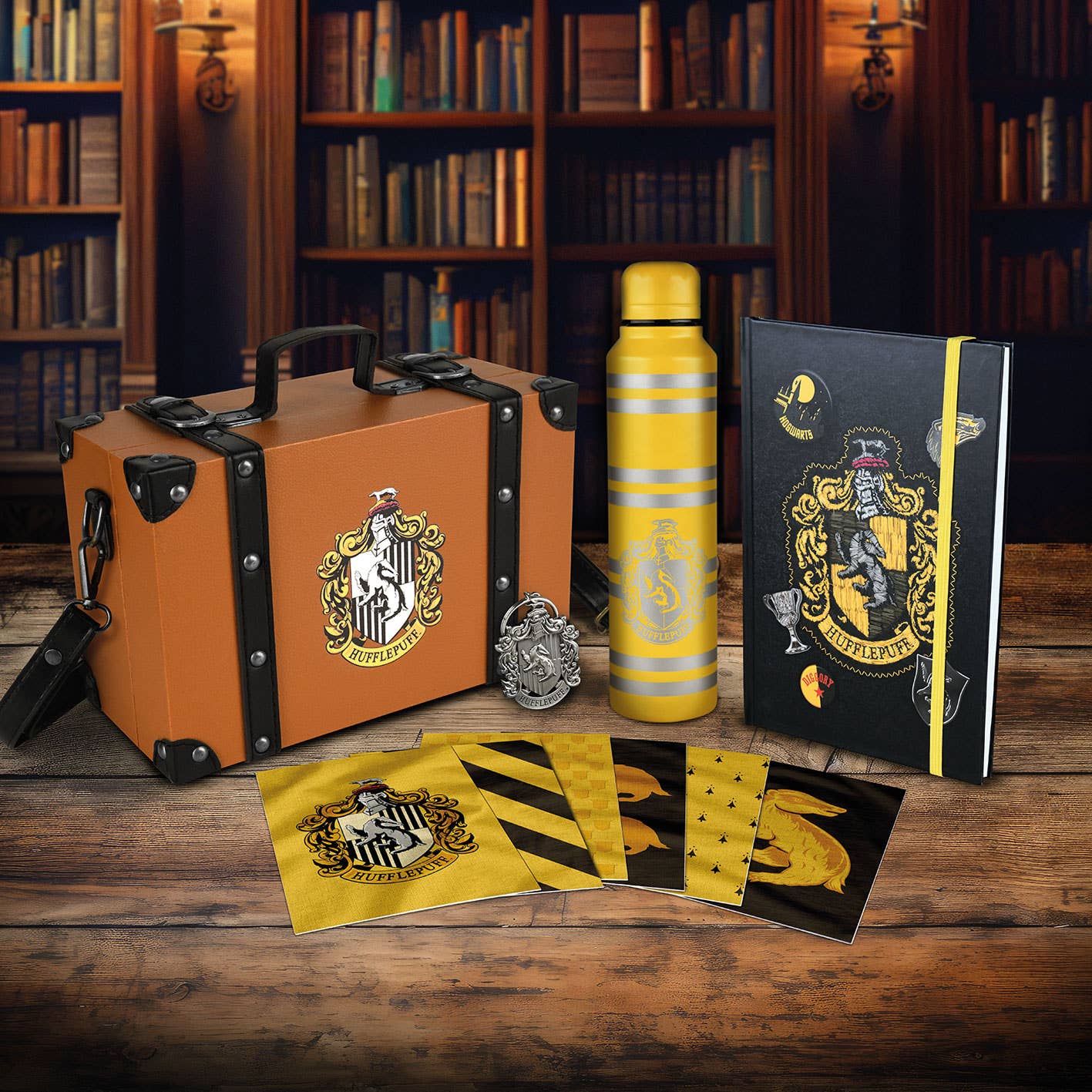 Harry Potter (Colourful Crest Hufflepuff) Premium Gift Set - KOOLTHINGS