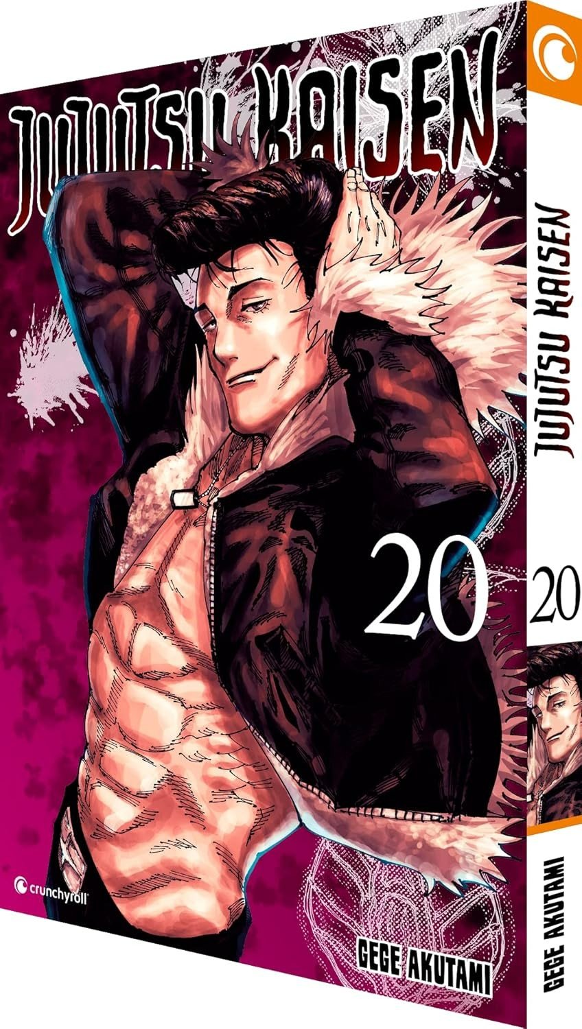 Manga book cover of 'Jujutsu Kaisen' with character illustration on a pink background