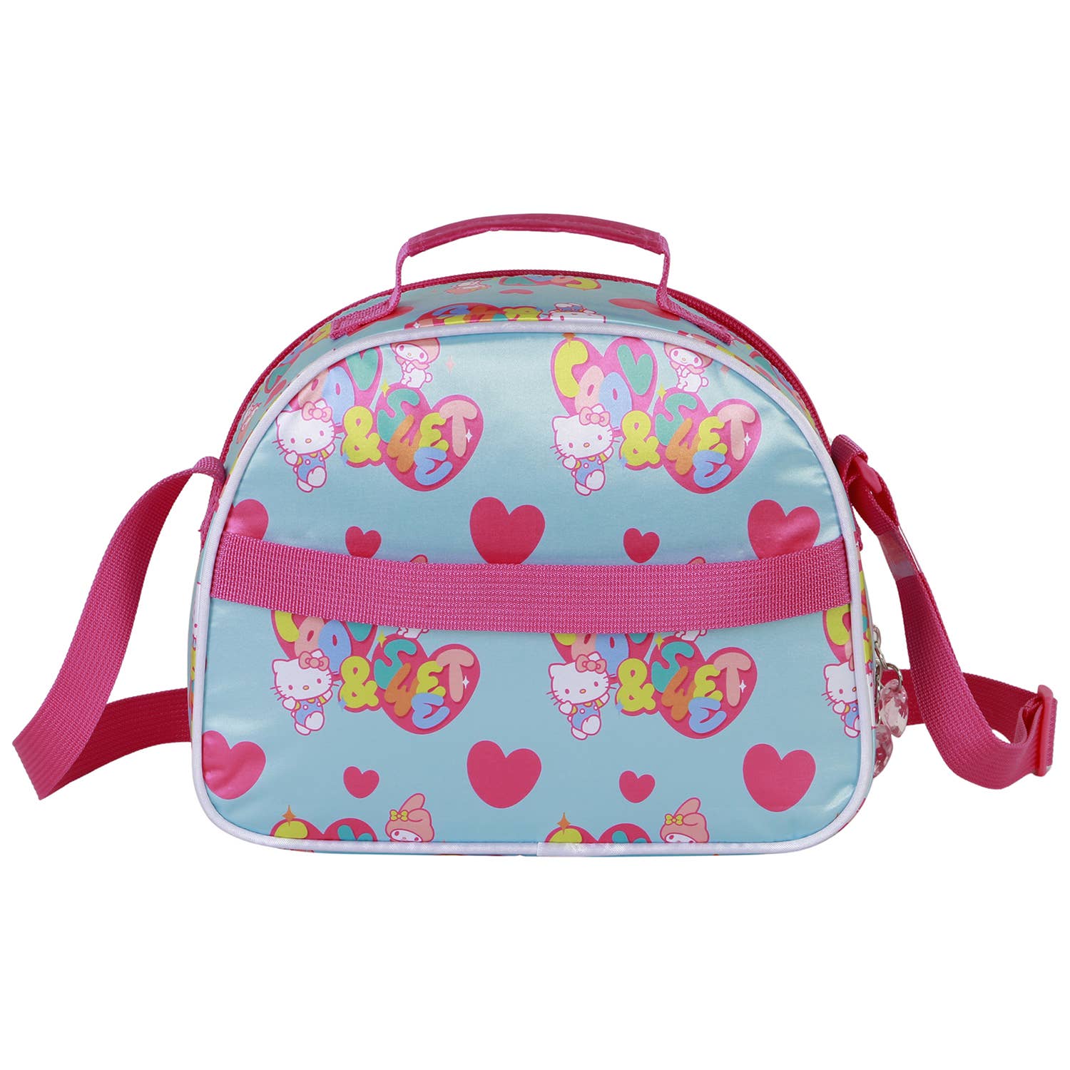 Children's backpack with Hello Kitty design on a white background