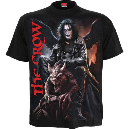 THE CROW - GARGOYLE - Front Print T-Shirt Black - KOOLTHINGS