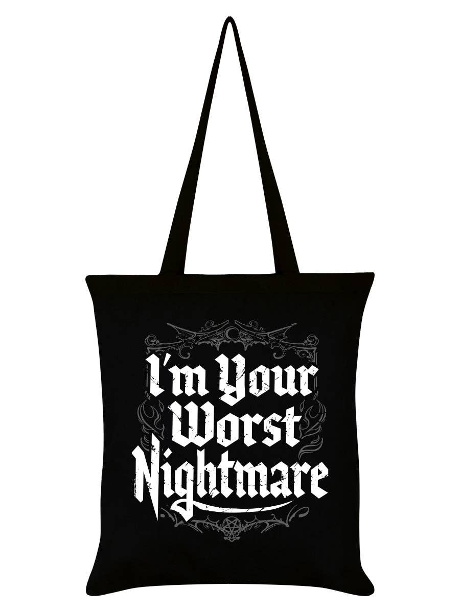 I'm Your Worst Nightmare Black Tote Bag - KOOLTHINGS