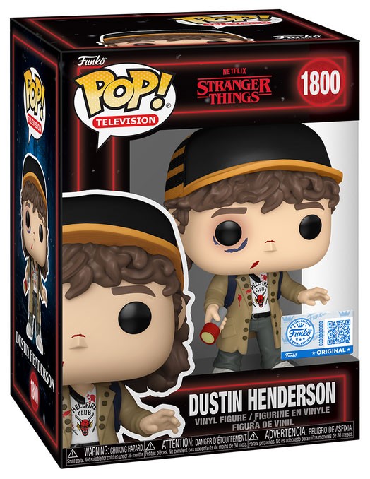 Funko Pop! Stranger Things Dustin Henderson vinyl figure packaging