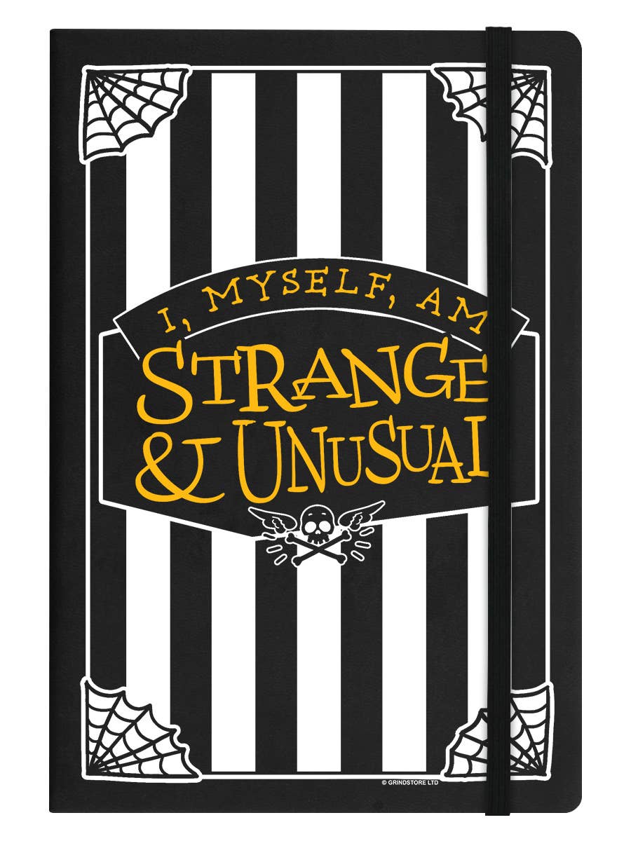 I, Myself, Am Strange & Unusual Black A5 Hard Cover Notebook - KOOLTHINGS