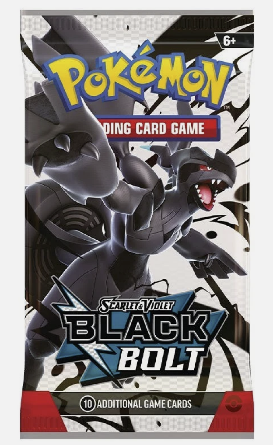 Pokémon trading card game pack featuring Black Bolt with Pokémon logo.