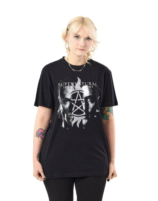 Supernatural Mens Black Join The Hunt Short Sleeved T-Shirt - KOOLTHINGS