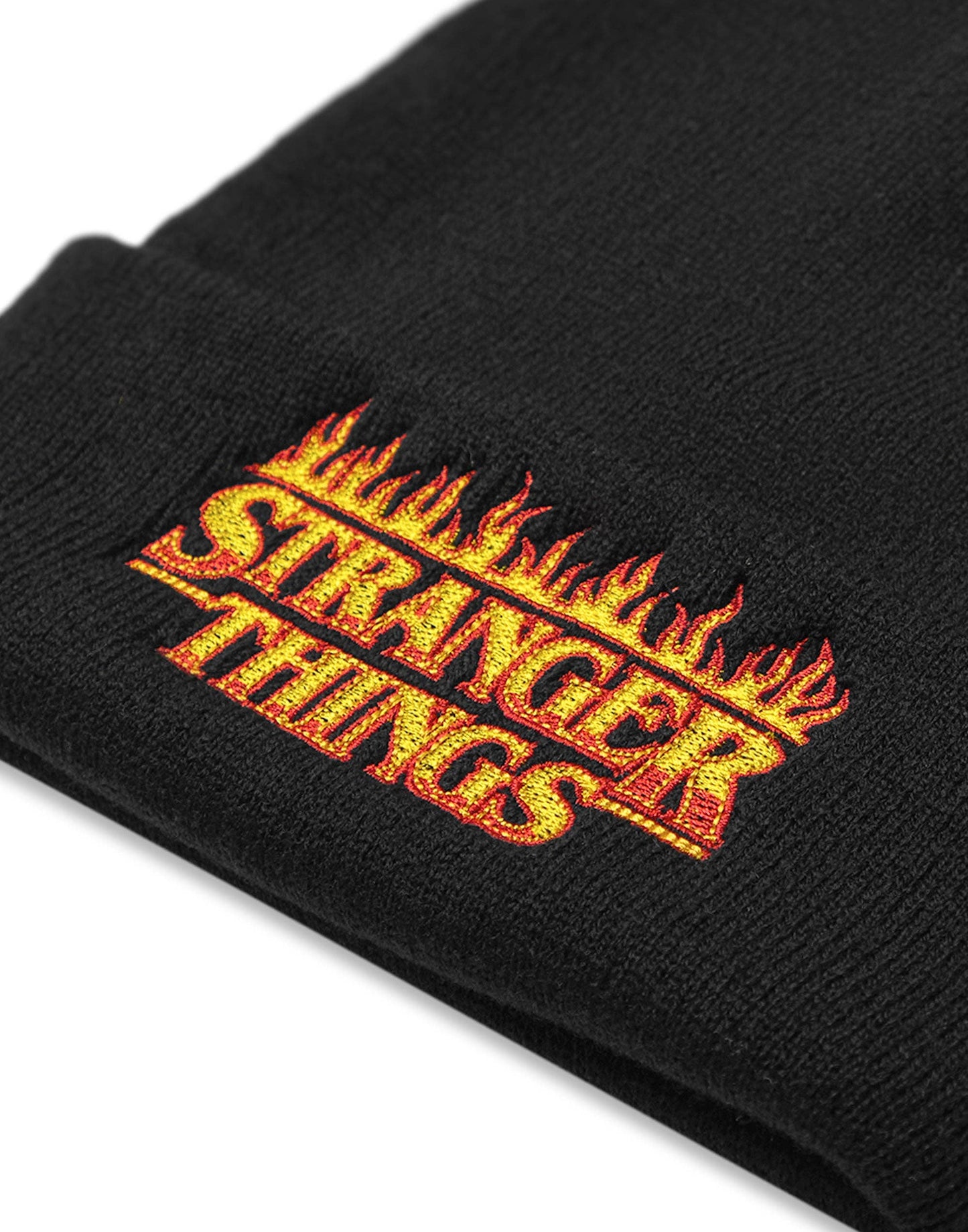 Stranger Things Unisex Black Logo Beanie Hat (One Size) - KOOLTHINGS