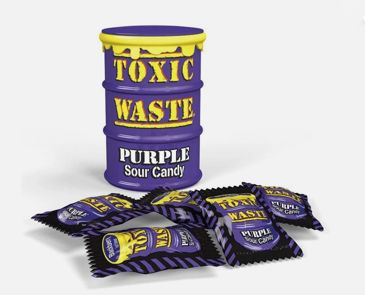Toxic Waste Purple Candy Sweets Mega Sour Arrival- Just Out - KOOLTHINGS
