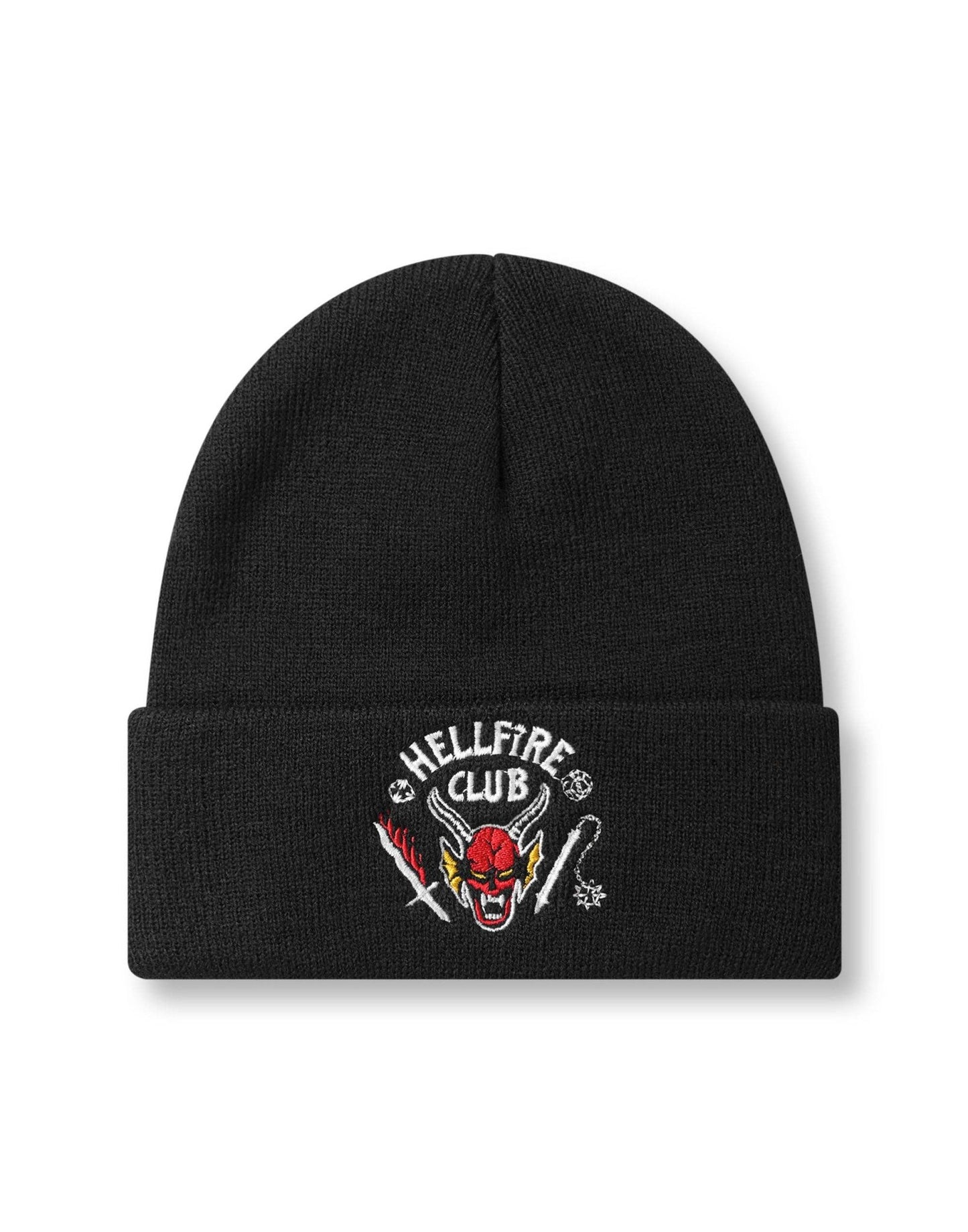 Stranger Things Unisex Black Hellfire Club Beanie Hat (One Size) - KOOLTHINGS