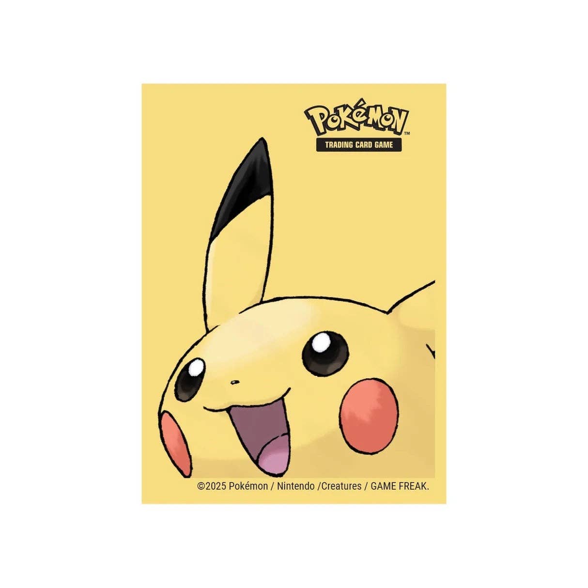 Pokémon trading card with Pikachu on a yellow background