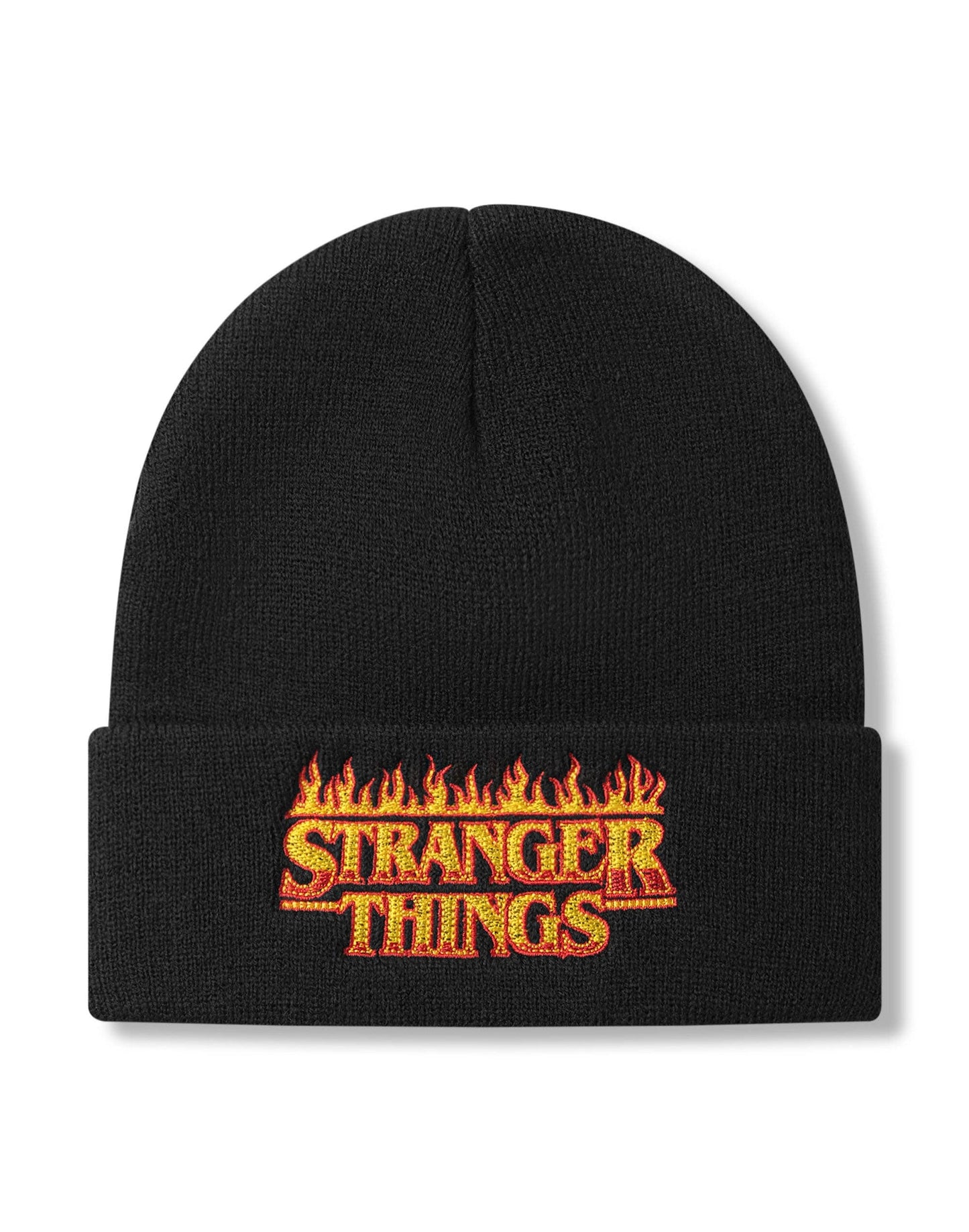 Stranger Things Unisex Black Logo Beanie Hat (One Size) - KOOLTHINGS