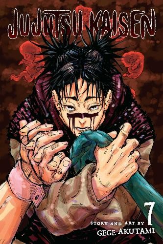 Comic book cover of 'Jujutsu Kaisen' with a character holding a weapon.