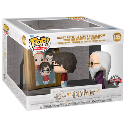 Funko Pop! vinyl figure packaging featuring Harry Potter and Albus Dumbledore with the Mirror of Erised.