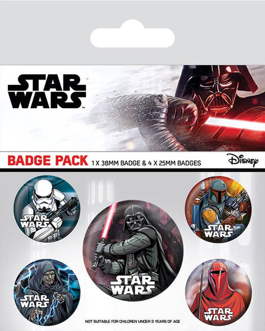 Star Wars (Dark Side) Badge Pack - KOOLTHINGS