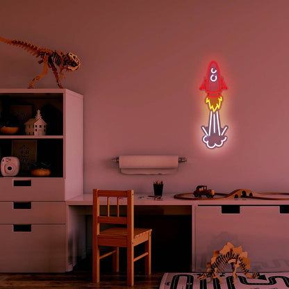 'Space Rocket' Neon LED Wall Mountable Sign - KOOLTHINGS