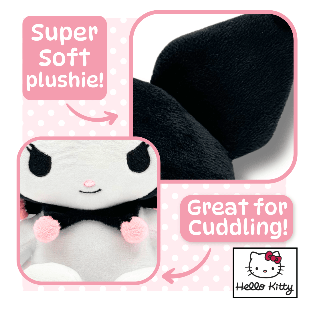 15cm Mini Plush Sitting - Kuromi - KOOLTHINGS