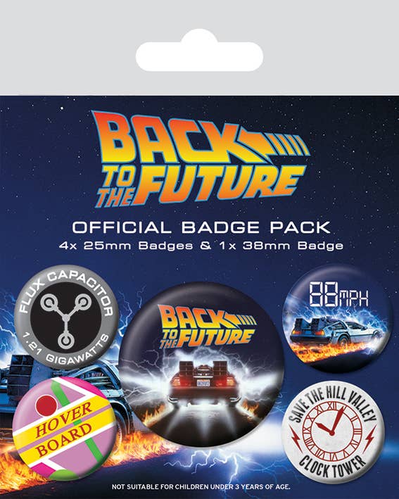 Back to the Future (Delorean) Badge Pack - KOOLTHINGS